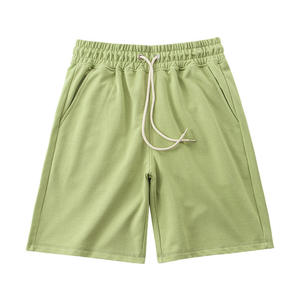 Pantalones Cortos Bermuda de Algodón Morado Sólido para Hombre, Cintura con Cordón, Corte Medio Casual, con Bolsillos, Tejido Transpirable - Product Image 3