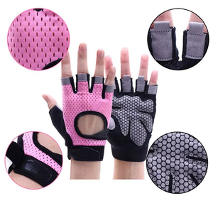 ODM Half Finger Lightweight Breathable Vinyl Men's <b>Weight</b> Lifting Workout Body Building Training Gym <b>Gloves</b> - Product Image 6