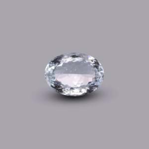 Natural Sky Blue Aquamarine 4.65 Carat Faceted Oval Cabochon Loose Gemstone for Fine Jewelry - Product Image 1