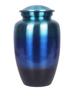 โกศบรรจุอัฐิเหล็กทำมือ พร้อมการเคลือบสีสามเฉด วัสดุโลหะสำหรับงานศพ คุณภาพสูง - Product Image 1