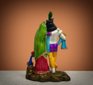 Nirmala Handicrafts <b>Resin</b> Radha Krishna Statue Handmade Traditional Religious Diwali <b>Figures</b> Decor Rajasthan Living Room - Product Image 6