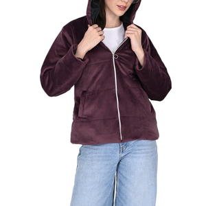 High Quality Lightweight Women's <b>Velvet</b> Hoodies In Low MOQ New Stylish Casual Wear Women <b>Velvet</b> <b>Hoodie</b> for Women - Product Image 2