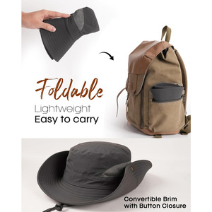 Sombrero de Pescador Reversible con Bordado Personalizado ODM OEM, Sombrero de Sol de Moda, Estilo Urbano, Informal, para Viajes, Pesca y Actividades al Aire Libre - Product Image 5