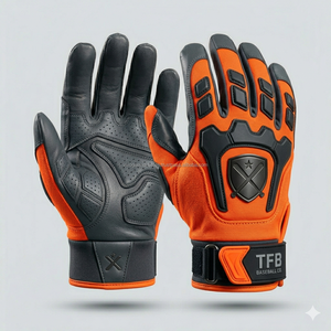 Guantes de Bateo Profesionales de Béisbol/Sóftbol para Zurdos con Cierre de Gancho y Bucle, Logotipo Personalizado, Cuero Genuino de Piel de Oveja, Colores Personalizados - Product Image 3
