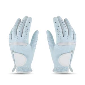 Gants de golf pour hommes en cuir Cabretta blanc et noir, nouvelle conception, doux, respirants et antidérapants - Product Image 2