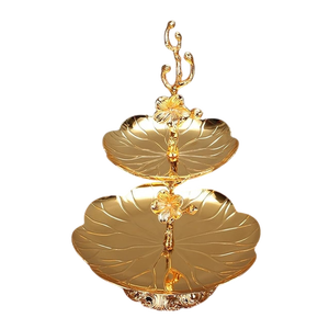 Three Tier Copper Cake Stand <b>Round</b> Dessert Display Multi Layer Serving <b>Tray</b> For Party Cupcake Presentation - Product Image 6