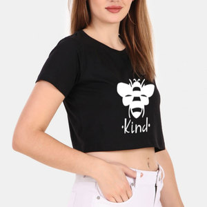 High Performance Lightweight Best Service Breathable Slim Fit Short Sleeve Reasonable Price Custom Logo Printed Women Crop Top - Product Image 6