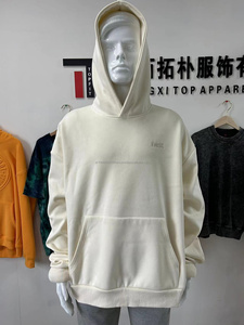 Venta al por mayor EE. UU. Tamaño Unisex Streetwear Sudadera con capucha Logotipo personalizado Lujo Suéter en blanco Sudadera con capucha Hombro caído Hombres Sudadera de varios colores - Product Image 5