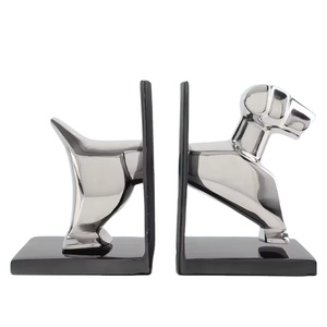 Sujetalibros de metal niquelado para habitación, oficina, biblioteca, uso de sujetalibros a precios al por mayor, diseño atractivo más vendido - Product Image 1