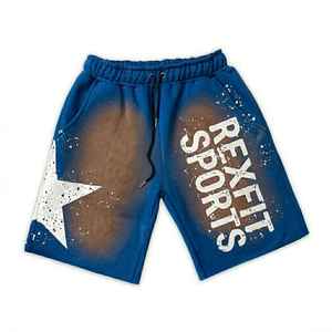 Shorts de basket-ball pour hommes Rexfit Sports, tissu en maille marron de qualité supérieure, respirant, pour la salle de sport, l'entraînement, avec impression sérigraphique. - Product Image 2