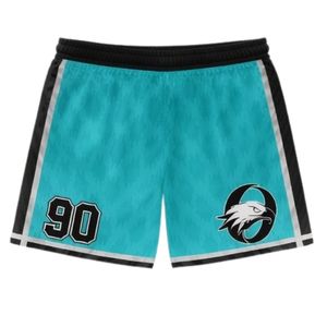 Ensemble uniforme de lacrosse pour hommes, bleu sarcelle et noir, en polyester léger, maillot et short de sport athlétique, tenue d'entraînement assortie - Product Image 4