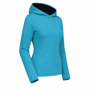 Sweat-shirt à capuche personnalisé pour femme, uni, à manches longues, pour impression et broderie - Product Image 3