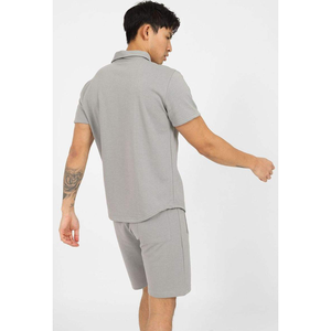 Wholesale Men's Casual 2-Piece <b>Set</b> Short Sleeve T-Shirt & Shorts Breathable <b>Knitted</b> Polyester/Cotton Summer Wear Men's Shirt <b>Set</b> - Product Image 2