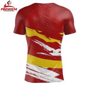 เสื้อแรชการ์ดแขนยาวผู้ชาย OEM ผลิตตามสั่ง ระบายอากาศได้ดี เป็นมิตรกับสิ่งแวดล้อม ป้องกันแบคทีเรีย แห้งเร็ว ป้องกันรังสียูวี UPF50 ผ้ายืดสแปนเด็กซ์/โพลีเอสเตอร์ สำหรับเล่นเซิร์ฟ - Product Image 6