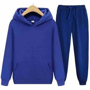 High Quality Custom logo Printing Cotton Polyester Jogging Men Sweatsuit Tracksuit Loose Fit Autumn Winter Unisex Hoodie <b>Set</b> - Product Image 6