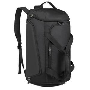 Premium Expandable Nylon Wheeled Travel Duffel Bag Heavy Duty Trolley <b>Suitcase</b> Zipper Compression <b>Straps</b> Custom Logo Print - Product Image 2