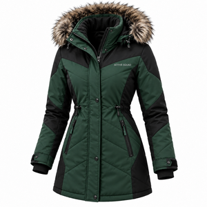 Abrigo Acolchado de Invierno para Mujer, Abrigo Cálido con Capucha y Relleno de Algodón, Chaqueta Deportiva Informal de Talla Grande, Venta al por Mayor - Product Image 5