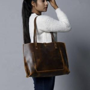 Good Quality Leather Product Women Canvas Leather <b>Bag</b> at Best Price Leather Canvas Women <b>Bag</b> - Product Image 3