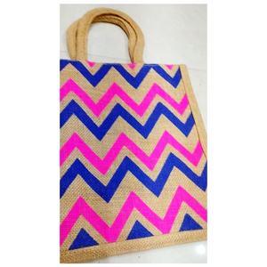 Vente en gros Sacs cabas en jute laminé couleur unie unisexe toutes saisons Fermeture ouverte et fermeture éclair avec doublure en tissu de coton - Product Image 4