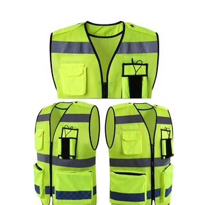 Gilet réfléchissant de construction de sécurité haute visibilité avec logo personnalisé Vêtements de travail pour la sécurité et les caractéristiques réfléchissantes - Product Image 5