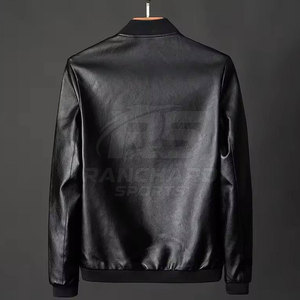 Blouson en cuir pour homme au toucher doux, style décontracté, fermeture éclair, style urbain - Product Image 2