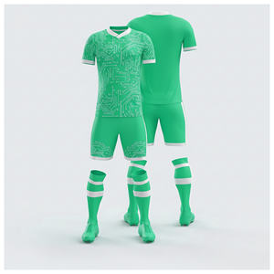 Maillot et short de football personnalisés par sublimation – Tenue d'équipe |   Tailles pour hommes, femmes et jeunes |   Vêtements de sport légers et à séchage rapide - Product Image 1