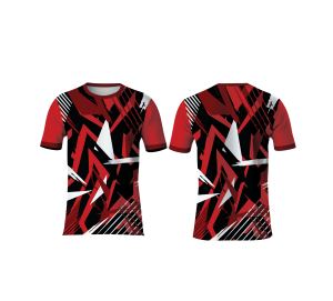 T-shirt en jersey uni à sublimation, en polyester doux, à manches courtes, avec motif graphique, design personnalisé, décontracté, séchage rapide, imprimé sur le devant - Product Image 2