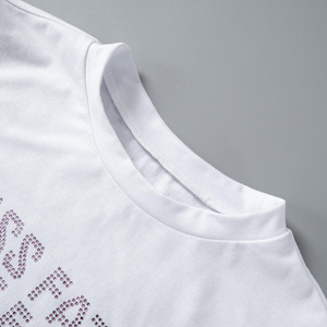 Top Corto Blanco para Mujer con Estampado 'Ass Fat Wallet Fatter', Manga Corta, Cuello Redondo, Estilo Y2K, 100% Algodón Jersey - Product Image 6