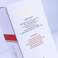 Boîte d'emballage personnalisée pour produits de beauté, blanche et rouge, imprimée, en carton pliable pour soins de la peau avec estampage à chaud doré