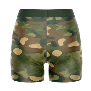<b>Men's</b> Solid Canvas <b>Compression</b> <b>Shorts</b> Mid Waist Breathable Quick Dry 100% Polyester Sporty Drawstring Closure - Product Image 2