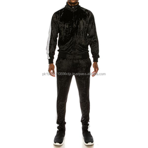 Custom Design Velour Two Piece Set Men Vintage <b>Tracksuit</b> Men Velvet Oversized <b>Plain</b> Streetwear Summer Set - Product Image 3