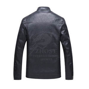 Chaquetas de cuero modernas para hombres adultos, abrigos de cuero ligeros para hombres - Product Image 2