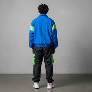 Custom Made Printed Color Block Daily Casual Wear 100% <b>Nylon</b> Windbreaker Waterproof Streetwear Custom Jacket <b>Jogger</b> Mens 2 Piece - Product Image 4