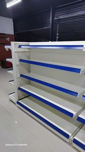 Étagère en fer réglable à fentes pour supermarché, étagère industrielle (étagère murale 6,5 pieds) - Product Image 1