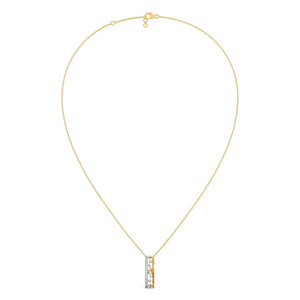 Linear Cascade Diamond Pendant Necklace with Floating Graduated Sparkle Design - Product Image 3