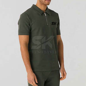 Chemises polo zippées pour hommes, légères, à séchage rapide, en stock, super qualité, vente flash. - Product Image 6