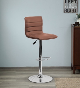 Black Leatherette Contemporary Commercial Bar <b>Stool</b> Swivel Counter Height Kitchen Furniture Cushioned <b>Seat</b> Ergonomic Adjustable - Product Image 4