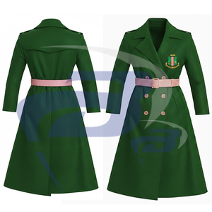 Alpha |   Kapa |   Manteau long en laine Alpha Sorority de haute qualité pour femme, avec ceinture - Product Image 3