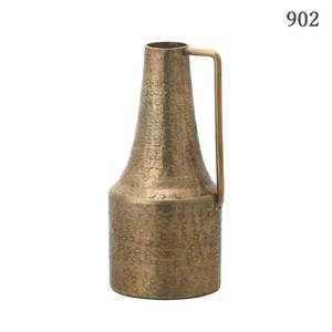 Luxury Modern Customizable Aluminum Tabletop <b>Vase</b> with Textured Finish <b>Gold</b> Tone Decorative Metal <b>Vase</b> Handmade - Product Image 3