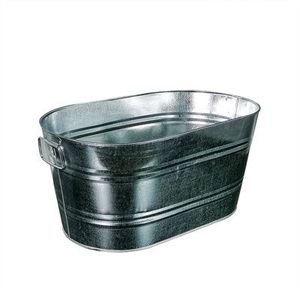 Bañera para Bebidas Galvanizada de Estilo Rústico, Gran Capacidad de 10 Litros, con Asa, Cubo de Hielo Metálico Hecho a Mano para Decoración de Fiestas - Product Image 3