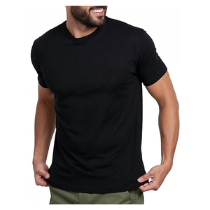 Custom Mens Casual Blank Solid Color Breathable Cotton Spandex Worsted Embossed Long Sleeve O Neck Collar <b>Tshirt</b> for Men Daily - Product Image 2