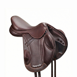 Silla de Montar Inglesa de Cuero Genuino Ligera de Alto Rendimiento para Salto y Doma con Armazón de Madera, Pakistán - Product Image 1