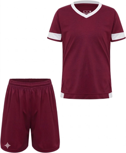 Maillots de football personnalisés pour hommes adultes, respirants, à manches courtes, écologiques, séchage rapide, 100% polyester, uniforme de football - Product Image 1