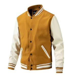 High Quality Varsity <b>Jacket</b> <b>Men</b> and Women Chenille Embroidery <b>Leather</b> Sleeves Custom Baseball Letterman Varsity <b>Jackets</b> - Product Image 2
