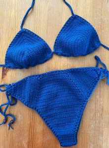 Conjunto de Bikini de Ganchillo Hecho a Mano - Traje de Baño de Algodón Blanco - Ropa de Playa - Product Image 2