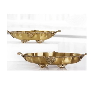 Bestest Design Brass Gold Color Chocolate Bowl With Handles <b>Dinnerware</b> Food Serving Bowl At Cheap Prices - Product Image 5