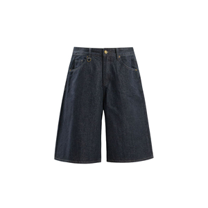 Shorts en jean tissé respirant à taille mi-haute pour homme, personnalisables avec logo et couleur, style streetwear hiver, 100 % coton, décontractés avec poches - Product Image 5