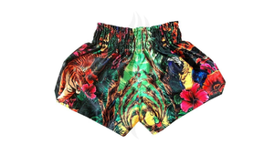 กางเกงมวยไทยแบบสวมใส่ได้ทั้งชายและหญิง ผลิตจากโรงงาน คุณภาพสูง พิมพ์ลายโลโก้ด้วยความร้อน ระบายอากาศได้ดี ยืดหยุ่น กระชับ 100% - Product Image 6