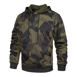 Sudadera con Capucha de Forro Polar Azul Camuflaje para Invierno, 100% Algodón, Transpirable, Ecológica, Gruesa, para Hombre - Product Image 2