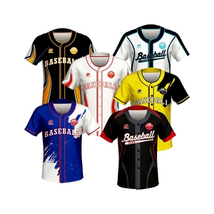Maillot de baseball en polyester à boutons sur le devant, fabricant et fournisseur de maillots de baseball et de softball - Product Image 6